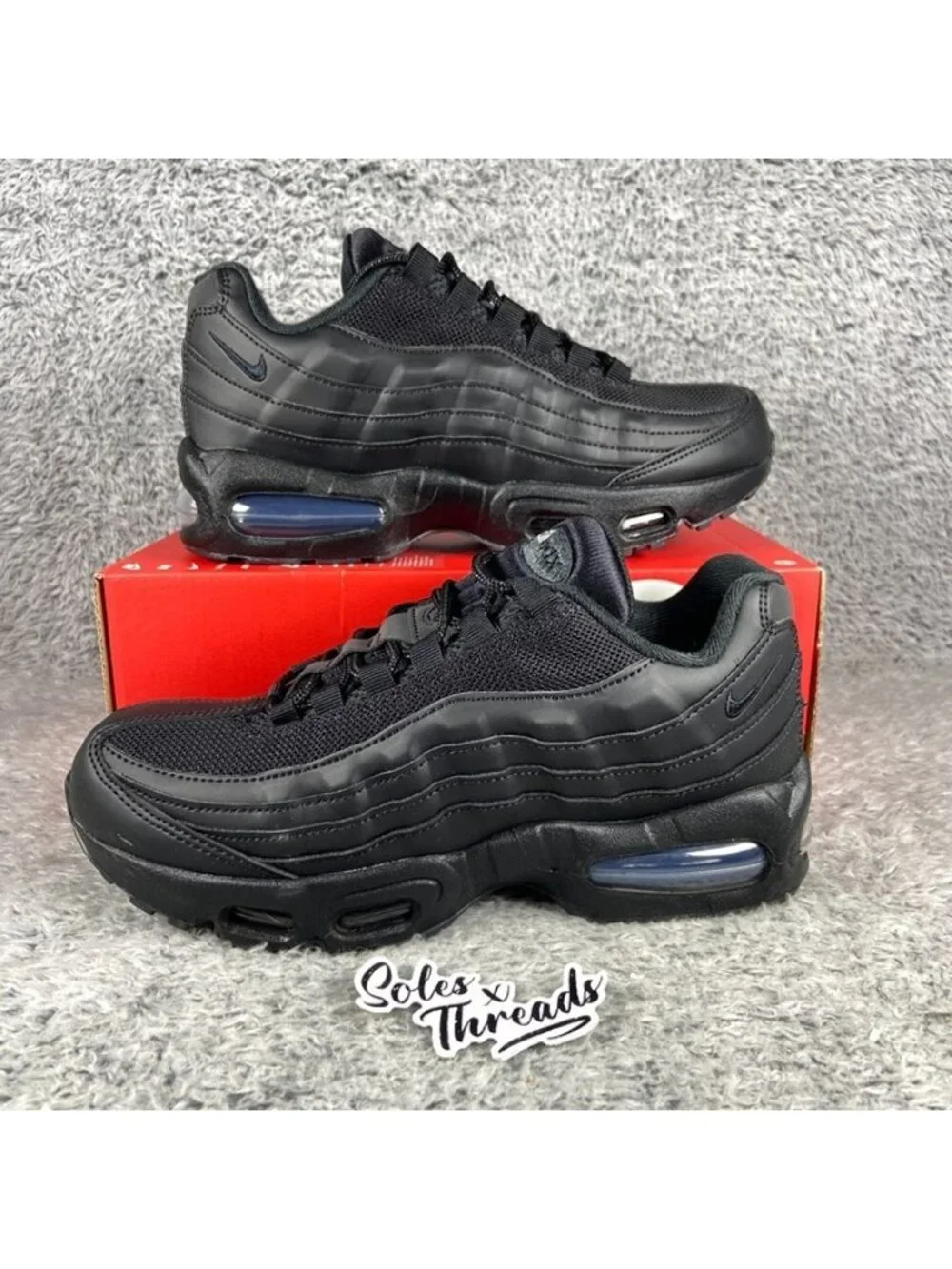 Nike Air Max 95 Big Bubble GS Size 7Y Black Anthracite II4130-001
